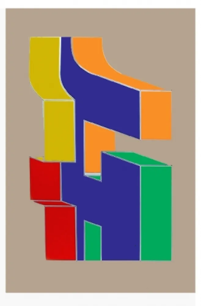 シルクスクリーン Chryssa - Times Square Fragment #10