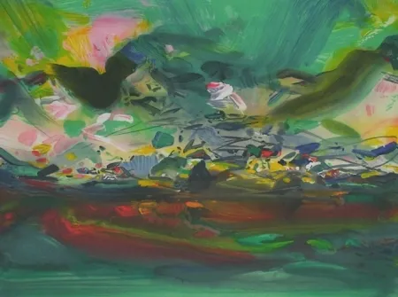 リトグラフ Chu Teh Chun  - Composition