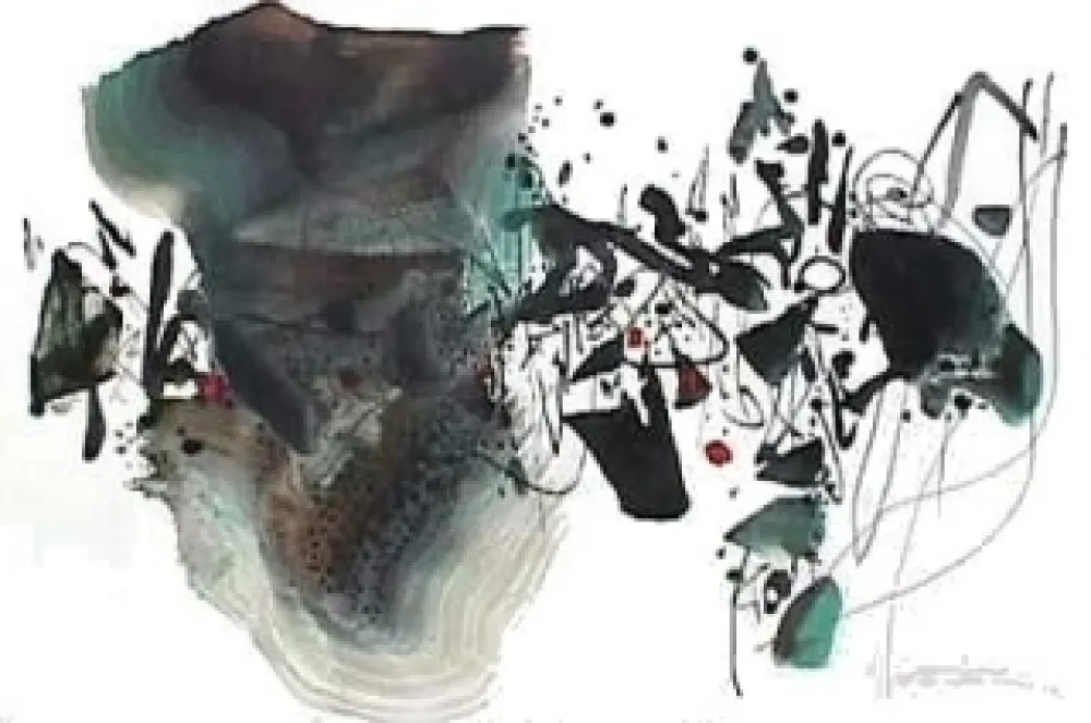 リトグラフ Chu Teh Chun  - Composition