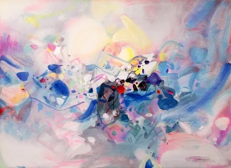 リトグラフ Chu Teh Chun  - Morning Dew