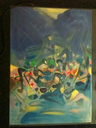 リトグラフ Chu Teh Chun  - SAISON BLEUE