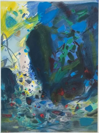 リトグラフ Chu Teh Chun  - Saison bleue (Planche I) 