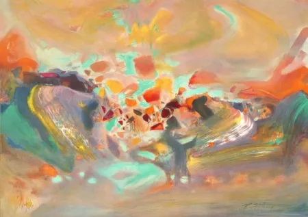 リトグラフ Chu Teh Chun  - Sans titre