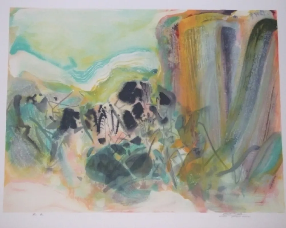 リトグラフ Chu Teh Chun  - Sans titre VIII