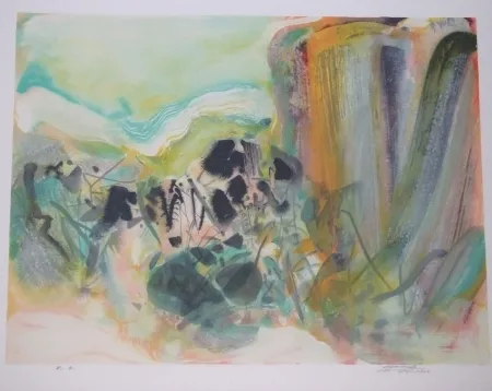 リトグラフ Chu Teh Chun  - Sans titre VIII