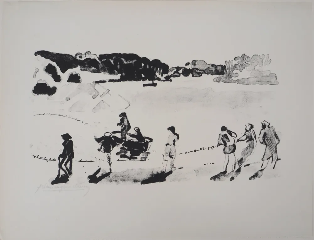 リトグラフ Clairin - Un coup de Senne sur le Belon