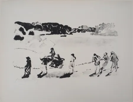 リトグラフ Clairin - Un coup de Senne sur le Belon