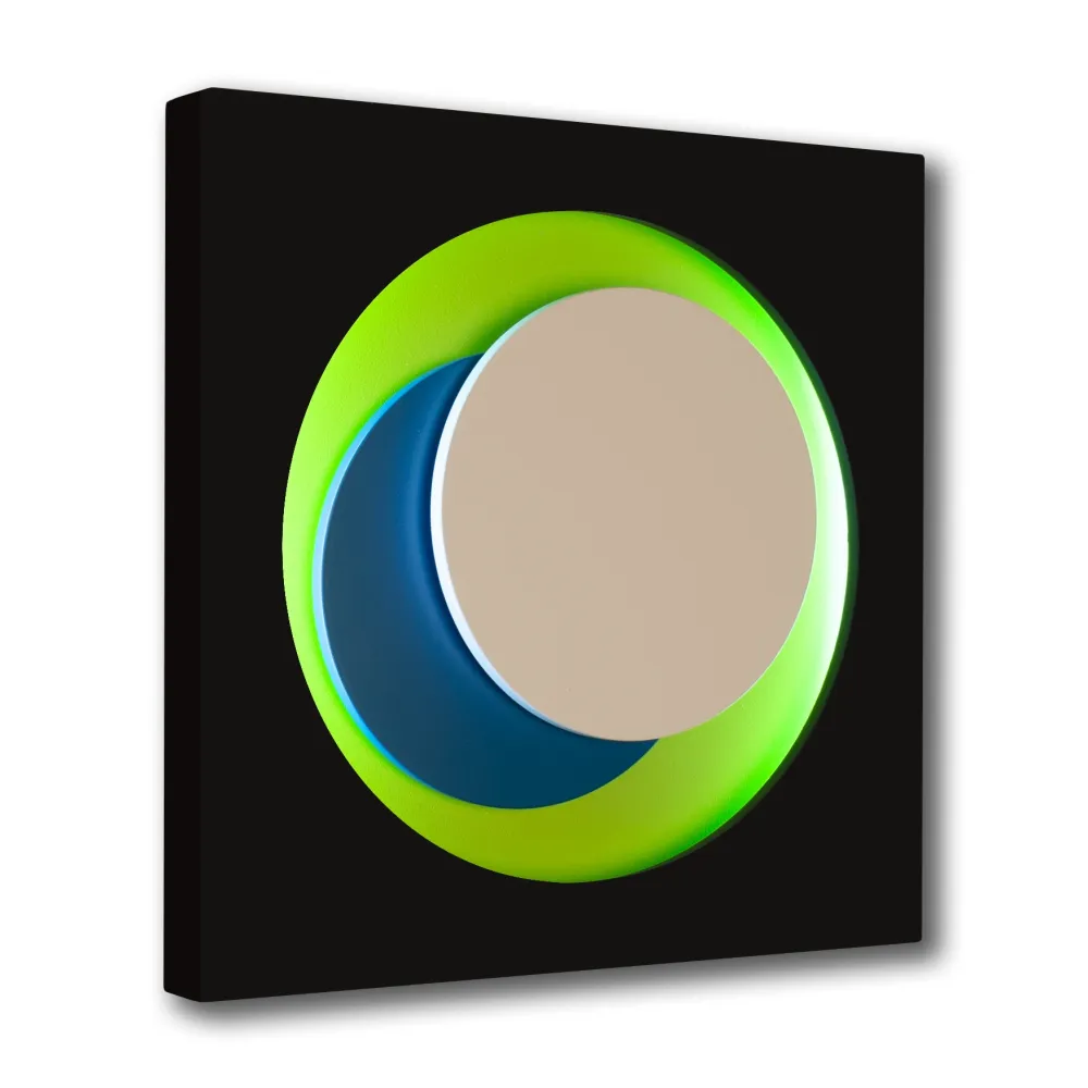 木版 Claisse - Cercle Noir et Vert