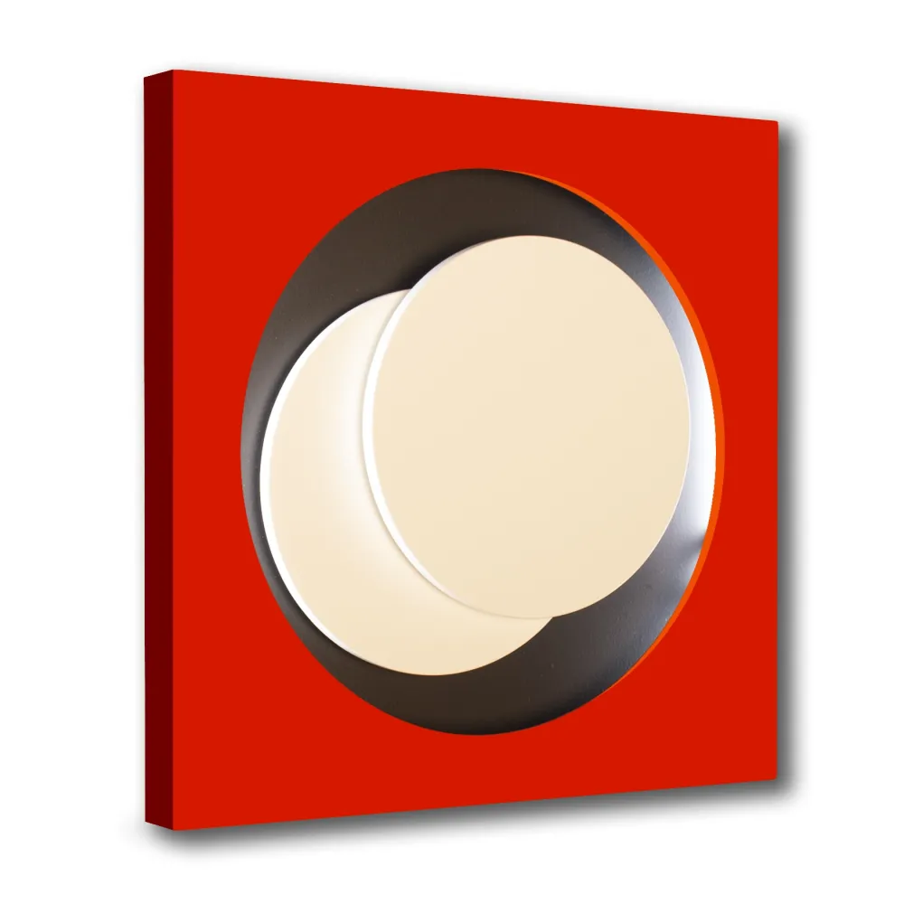 木版 Claisse - Cercle Rouge et Noir