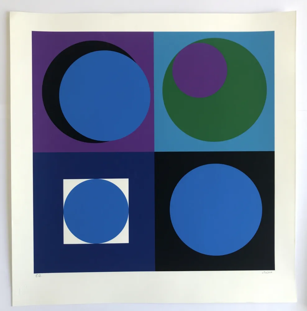 シルクスクリーン Claisse - Composition géométrique