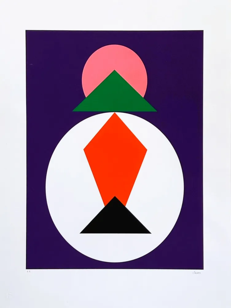 シルクスクリーン Claisse - Composition géométrique 