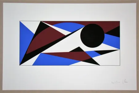 シルクスクリーン Claisse - Composition géométrique - sans titre