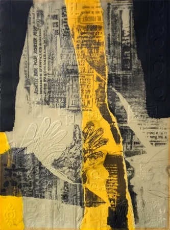 エッチング Clavé - Composición con Amarillo