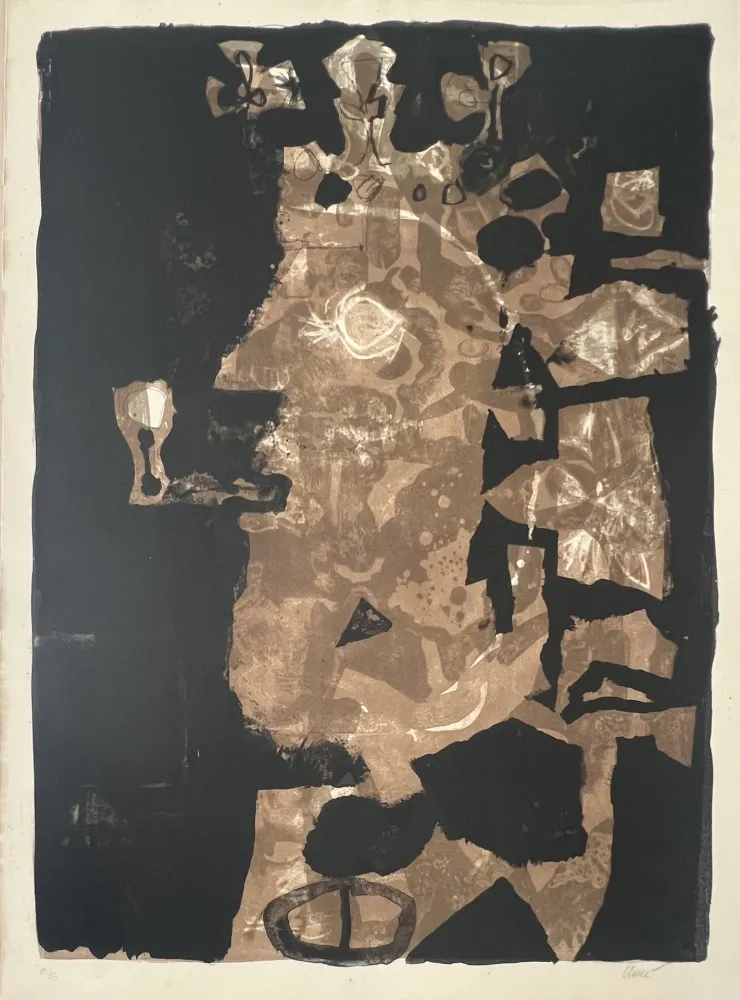 リトグラフ Clavé - Le roi à la pipe , 1952