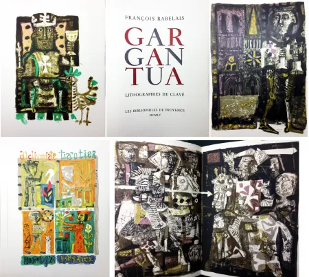 挿絵入り本 Clavé - Rabelais. GARGANTUA. 61 lithographies originales de Clavé (1955)