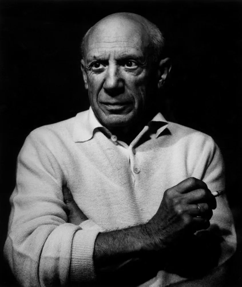 写真 Clergue - Picasso con un cigarro
