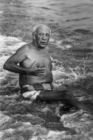 写真 Clergue - Picasso en la playa I