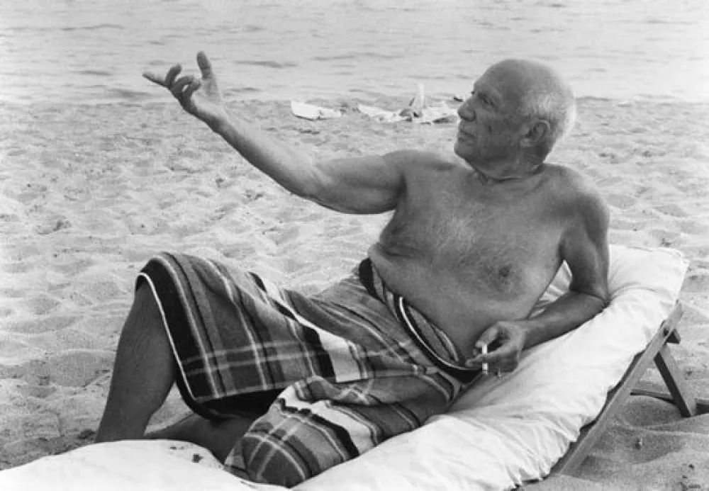 写真 Clergue - Picasso en la playa II