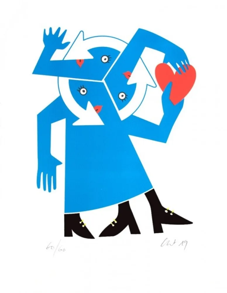 リトグラフ Clet - ARLETTE / Grand-Mère Plouc