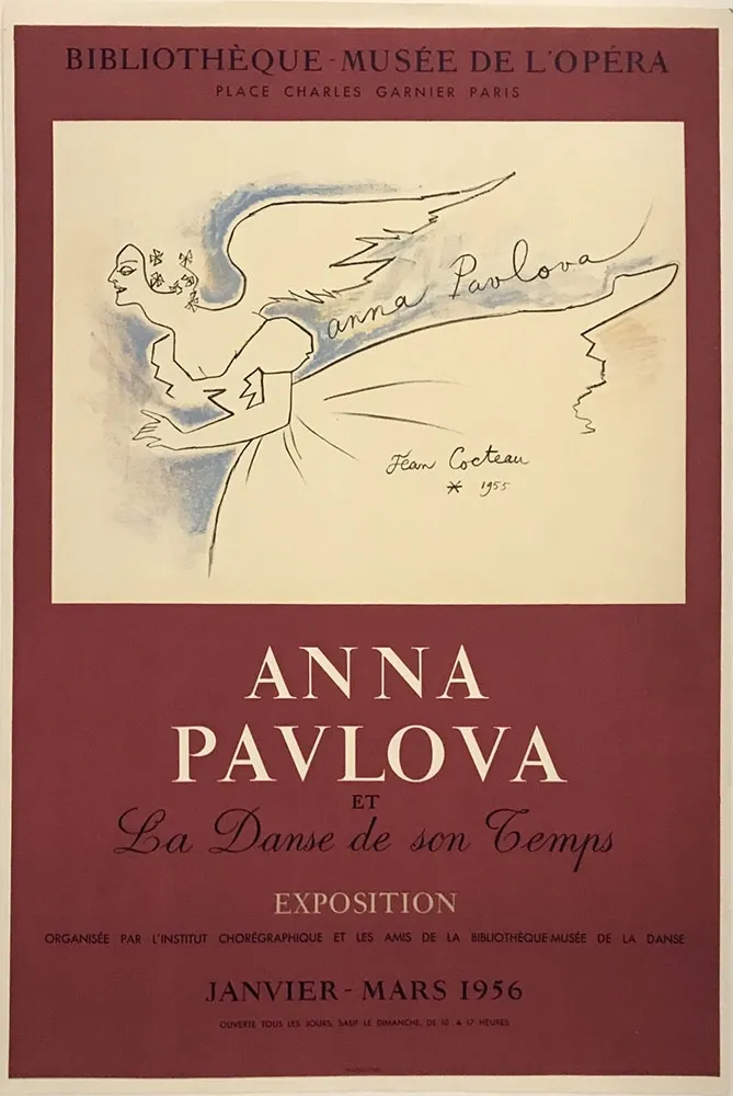 掲示 Cocteau - Anna Pavlova et la danse de son temps