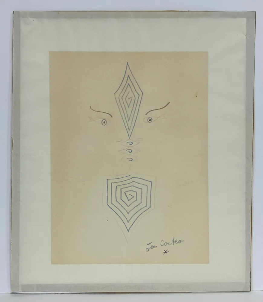 技術的なありません Cocteau - Deux profils aux arabesques