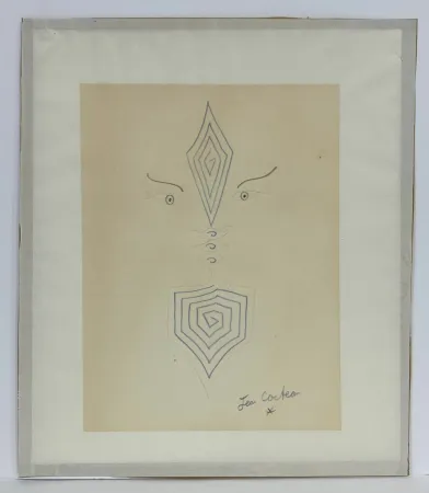 技術的なありません Cocteau - Deux profils aux arabesques