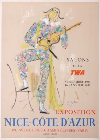 リトグラフ Cocteau - Exposition Nice - Côte d'Azur Salons de la TWA, 