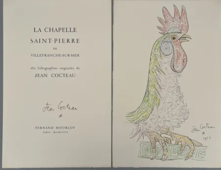 挿絵入り本 Cocteau - La Chapelle Saint-Pierre de Villefranche-sur-Mer, Mourlot 