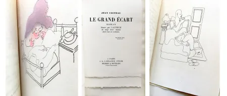 挿絵入り本 Cocteau - LE GRAND ÉCART. Roman illustré par l'auteur de vingt deux dessins dont onze en couleurs.