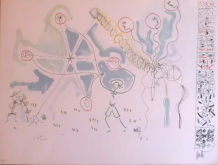 リトグラフ Cocteau - L'enfance