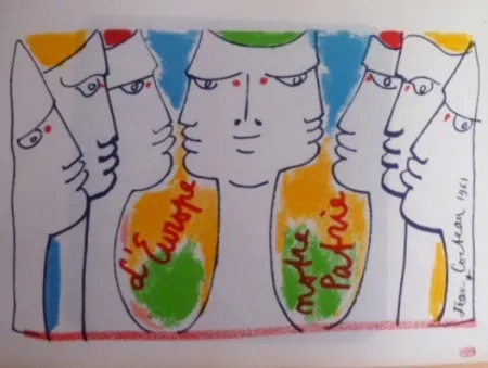 リトグラフ Cocteau - L'Europe