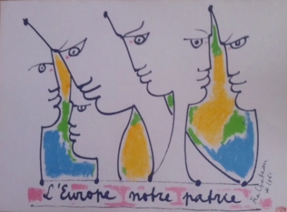 リトグラフ Cocteau - L'Europe