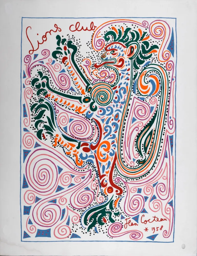リトグラフ Cocteau - Lions Club, 1958