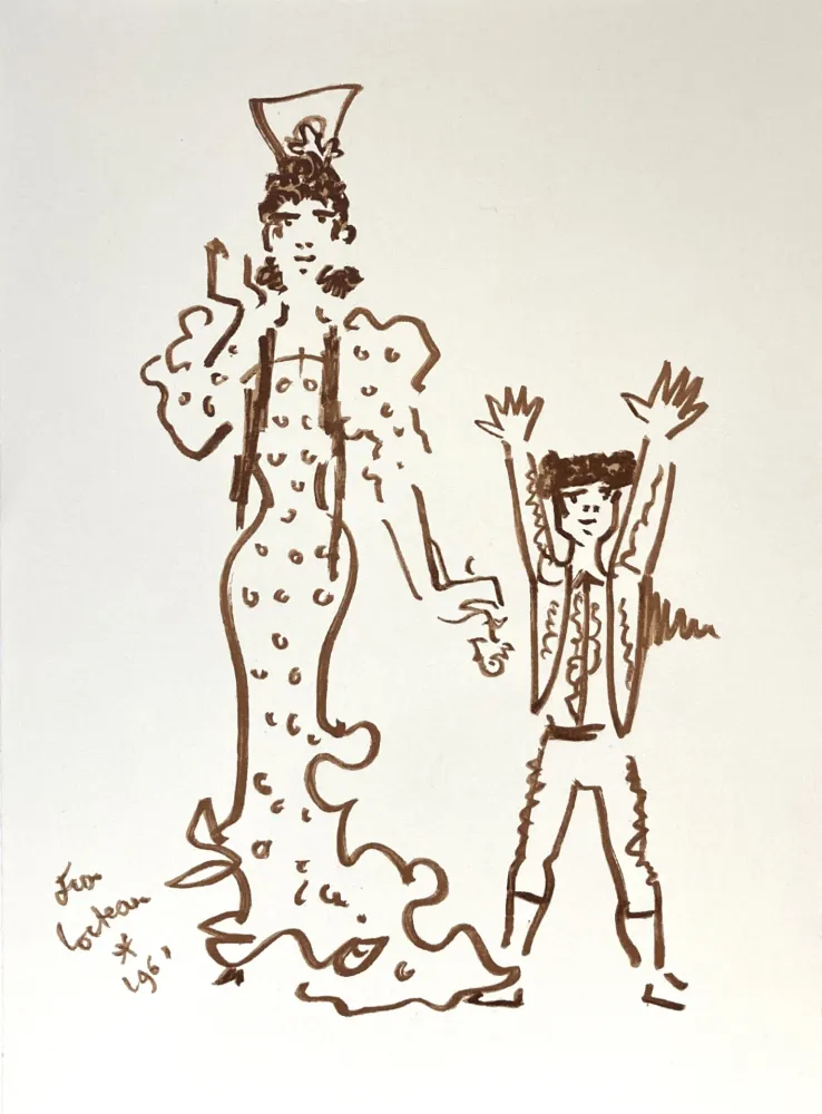 リトグラフ Cocteau -  Lithographie originale