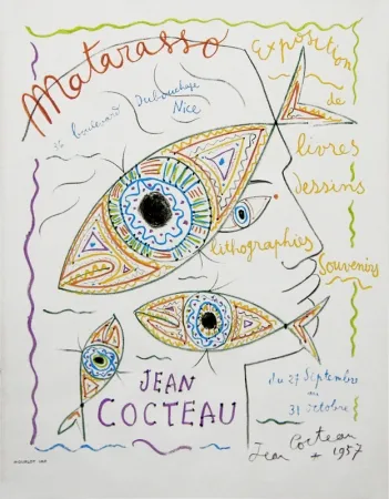 リトグラフ Cocteau - Matarasso (Gallery exhibition poster)