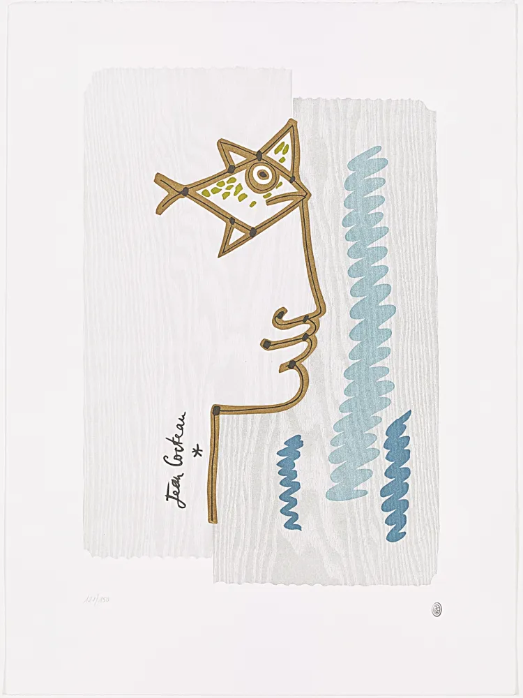 リトグラフ Cocteau - Oeil de poisson 