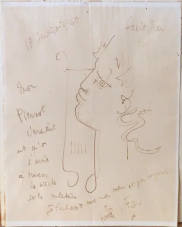 技術的なありません Cocteau - Orphée à la lyre. Dessin signé