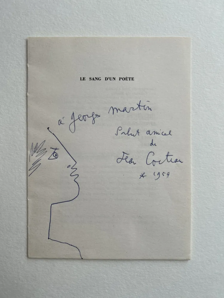 挿絵入り本 Cocteau - Profile with Laurel Wreath, 1959