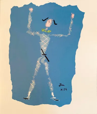 リトグラフ Cocteau - Sous le manteau de feu