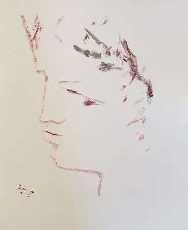 リトグラフ Cocteau - Sous le manteau de feu