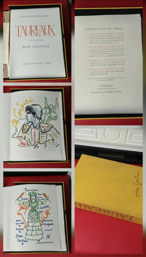 リトグラフ Cocteau - Taureaux-Collaboration Copy for Édouard Dermit 