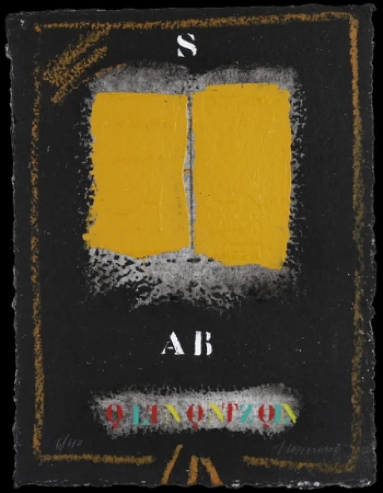 カーボランダム Coignard - Deux ocres-jaune sur noir