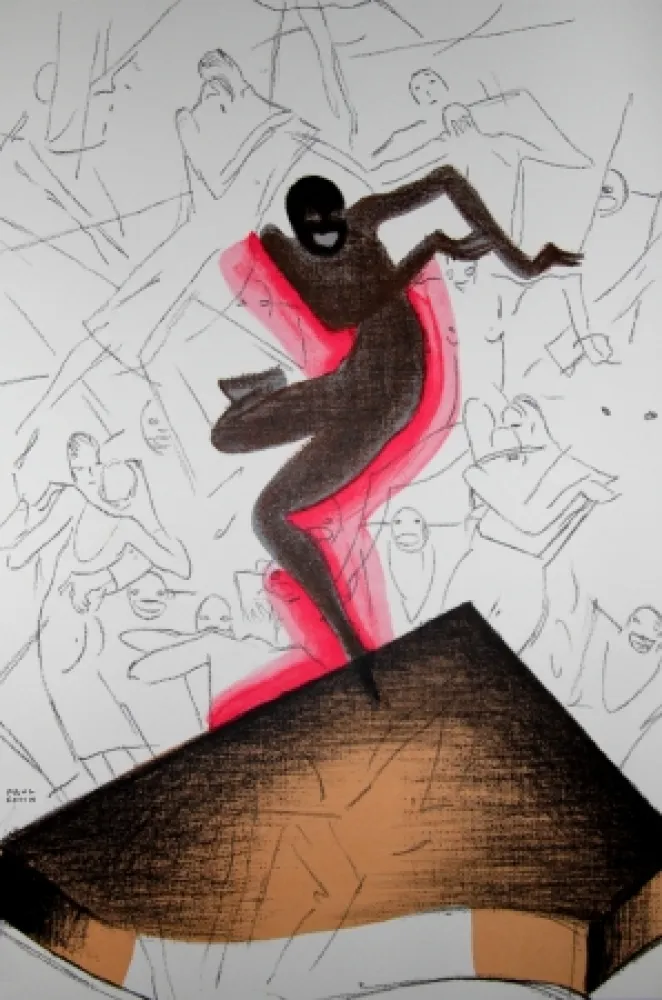 リトグラフ Colin - LE TUMULTE NOIR / BLACK THUNDER - Joséphine Baker - 1927