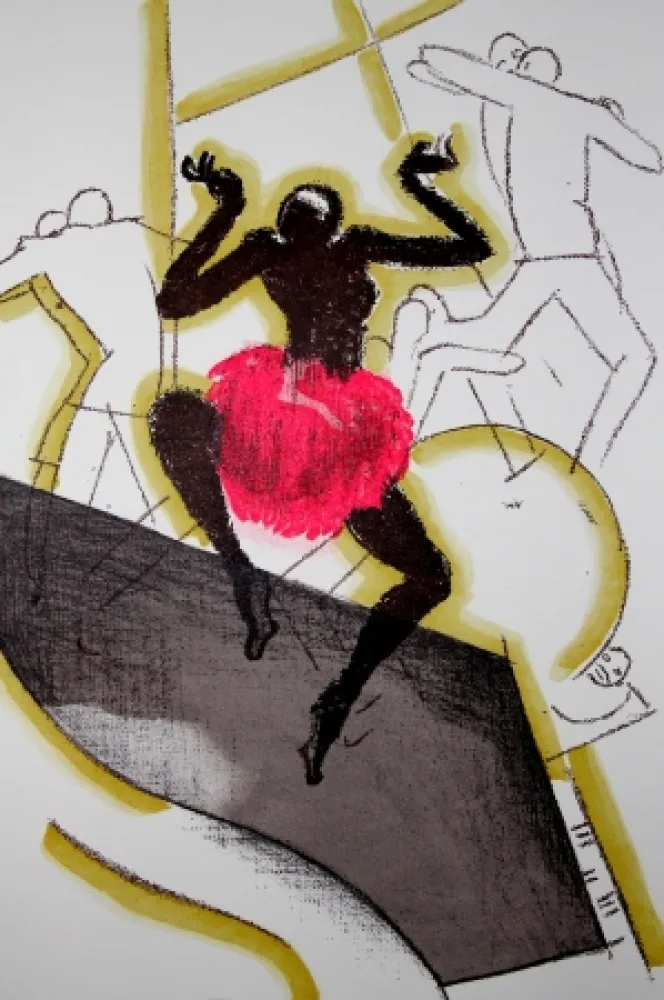 リトグラフ Colin - LE TUMULTE NOIR / BLACK THUNDER - Joséphine Baker - 1927