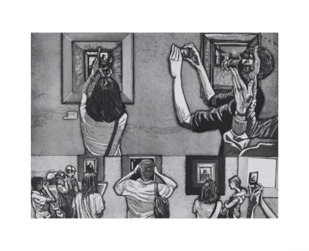 エッチングと　アクチアント Collin - Le Louvre salle 38 - Vermeer