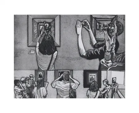 エッチングと　アクチアント Collin - Le Louvre salle 38 - Vermeer