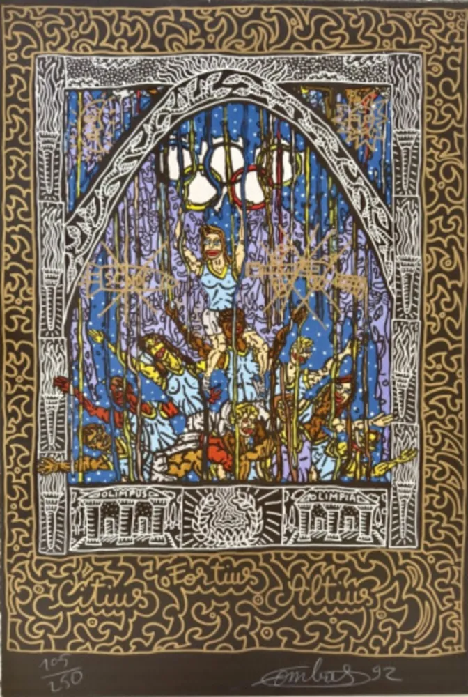 リトグラフ Combas - Jeux Olympiques de Barcelone