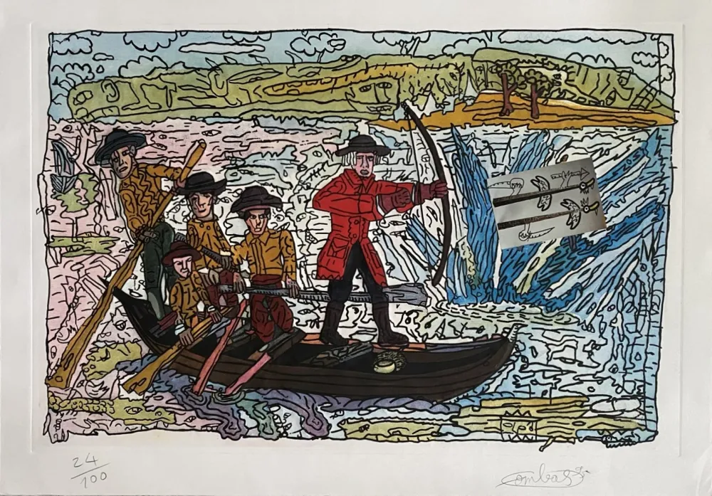 エッチングと　アクチアント Combas - La chasse au canard