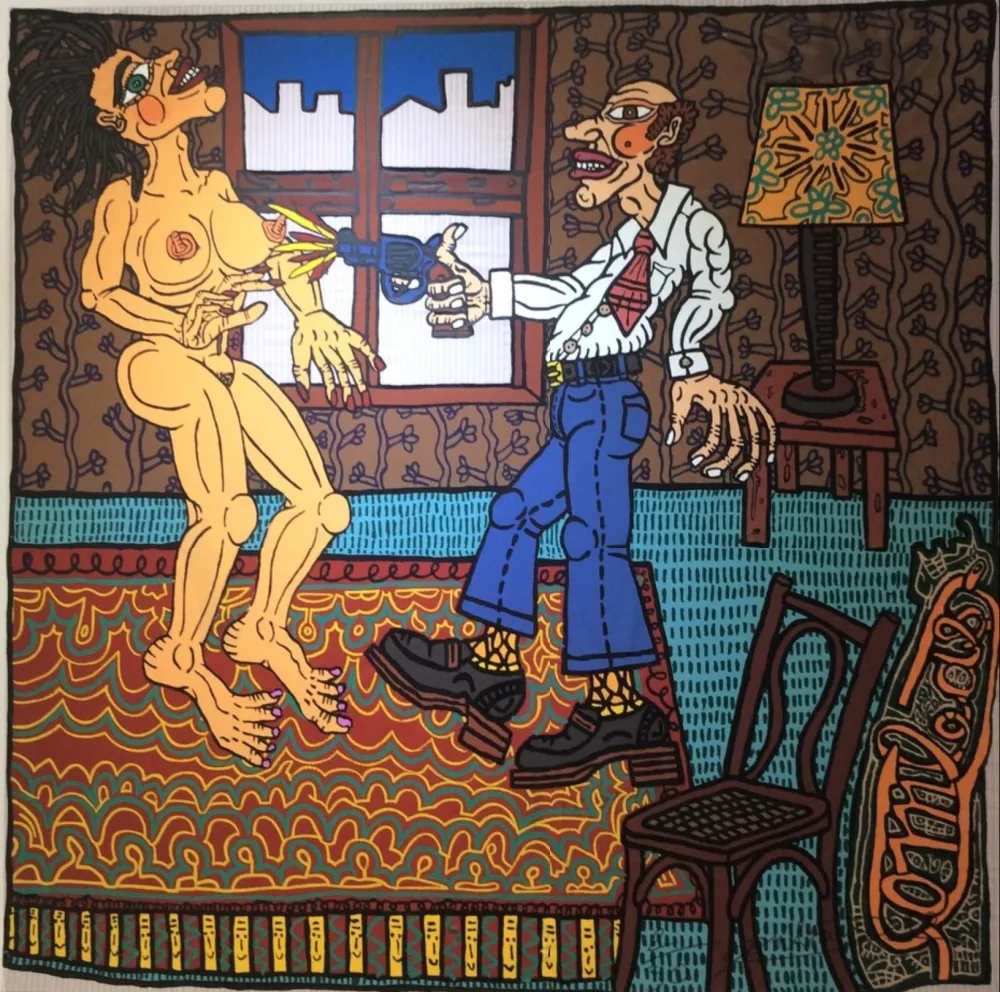 シルクスクリーン Combas - L’adultère