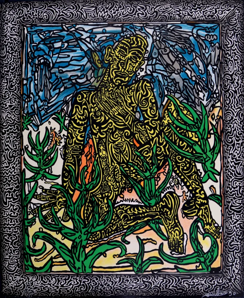 シルクスクリーン Combas - L'Homme jaune, 1990